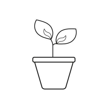 Saksı dikin. Vektör çizimi. Stok görüntüsü. EPS 10.
