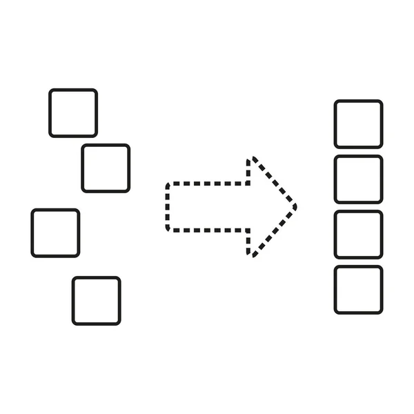 Icône Commande Alignement Illustration Vectorielle Image Stock Spe — Image vectorielle