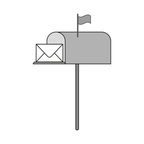 Postbox Postikon Vektorillustration Lagerbild Eps — Stock vektor