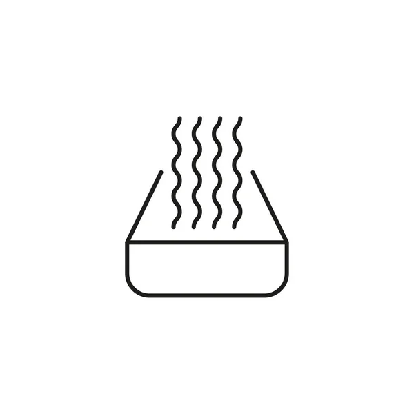 熱波アイコン 熱い炎の波だ オーブンで食べ物の匂い ストーブの上で沸騰した水の蒸気 ベクトルイラスト ストック画像 Eps — ストックベクタ
