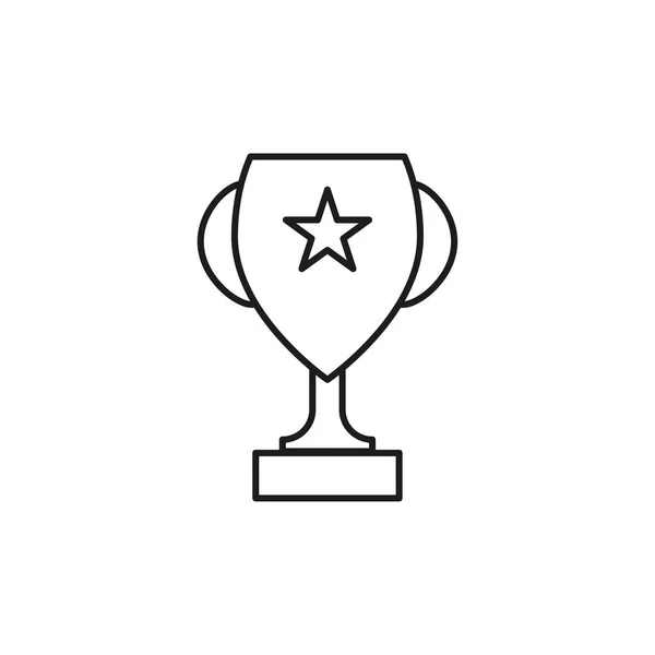 Trofee Icoon Beker Logo Voor Winnaar Vector Illustratie Afbeelding Voorraad — Stockvector