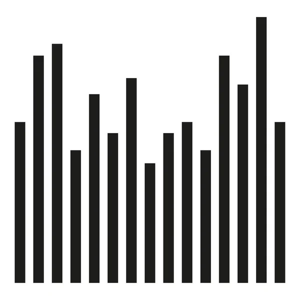 그래프 아이콘은 최소한의 싱글로 분리되었다 프로그램 그래픽 아이콘 일러스트 이미지 — 스톡 벡터