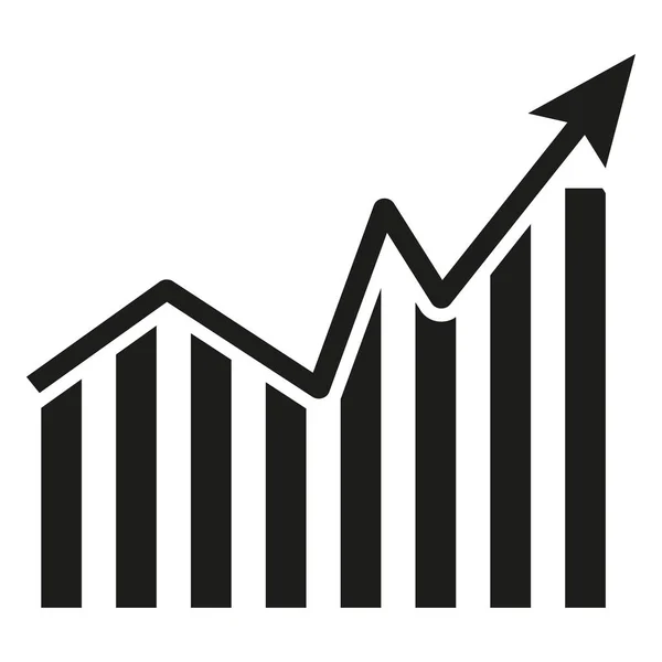 Знак График Инфляции Значок Диаграммы Растущий Значок Графа Векторная Иллюстрация — стоковый вектор