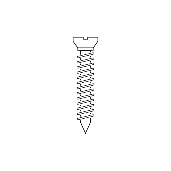 Черту Иконку Металлический Знак Винта Стены Векторная Иллюстрация Фондовый Имидж — стоковый вектор
