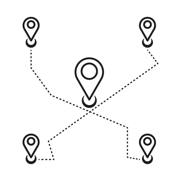 Distanzsymbol Menschen Reisekonzept Vektorillustration Aktienbild Eps — Stockvektor