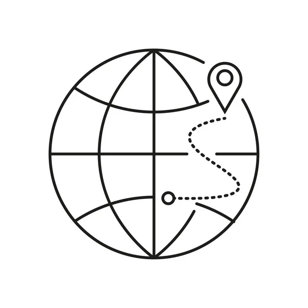 Логистика Глобальная Поставка Иконка Глобуса Векторная Иллюстрация Фондовый Имидж Eps — стоковый вектор