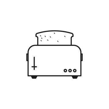 Tost makinesi ikonu. Vektör çizimi. Stok görüntüsü. EPS 10.