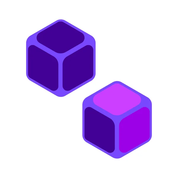 Cubos Púrpura Ilustración Vectorial Imagen Stock Eps — Vector de stock