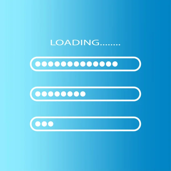 Loading Icon Loading Bar Blue Background Different Loading Bars Vector — Stock Vector