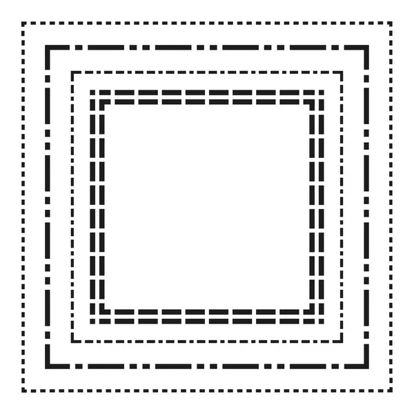 破線の正方形 ベクトルイラスト Eps ストック画像 — ストックベクタ