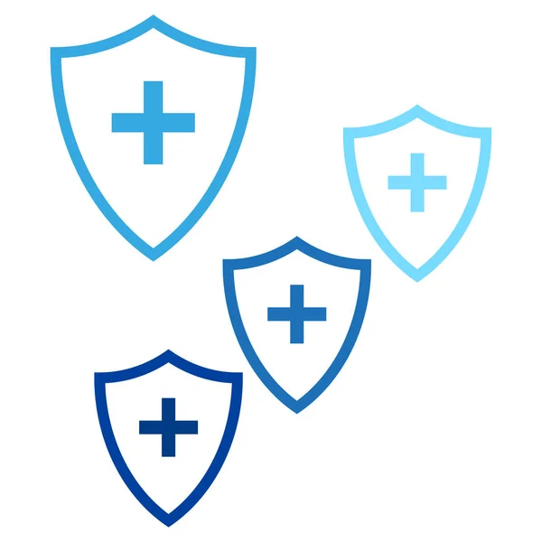 Ikona Ubezpieczenia Ikona Ubezpieczenia Medycznego Ilustracja Wektora Eps Obraz Zapasów — Wektor stockowy