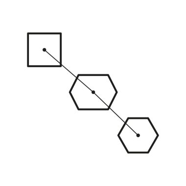 Simgeyi karıştır. Şeklin başka bir şekle geçişi. Vektör çizimi. EPS 10. Stok resmi.