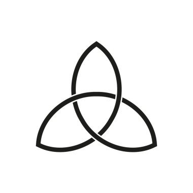 Kelt Üçlemesi düğümü sembolü. Vektör çizimi. EPS 10. Stok resmi.