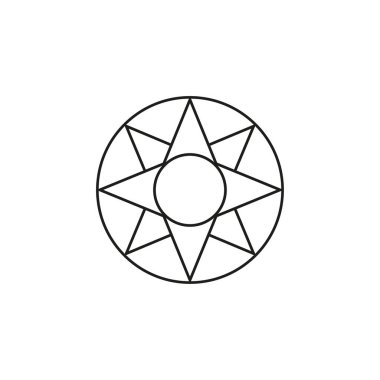 İştar Yıldızı sembolü. Vektör çizimi. EPS 10. Stok resmi.