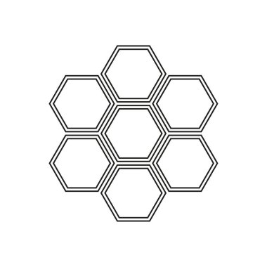 Bal peteği simgesi. Vektör çizimi. EPS 10. Stok resmi.