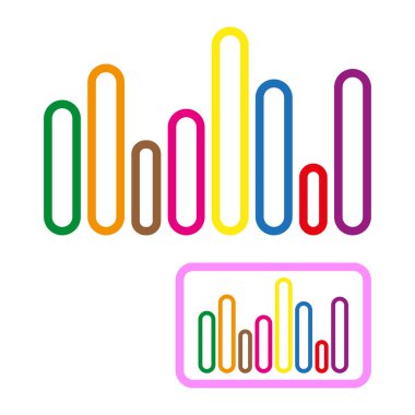 Müzik şablonu logosu. Vektör çizimi. EPS 10. Stok resmi.