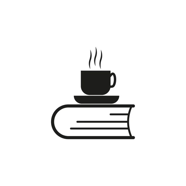 Book Cup Tea Icon Vector Illustration Eps Stock Image — Stock Vector