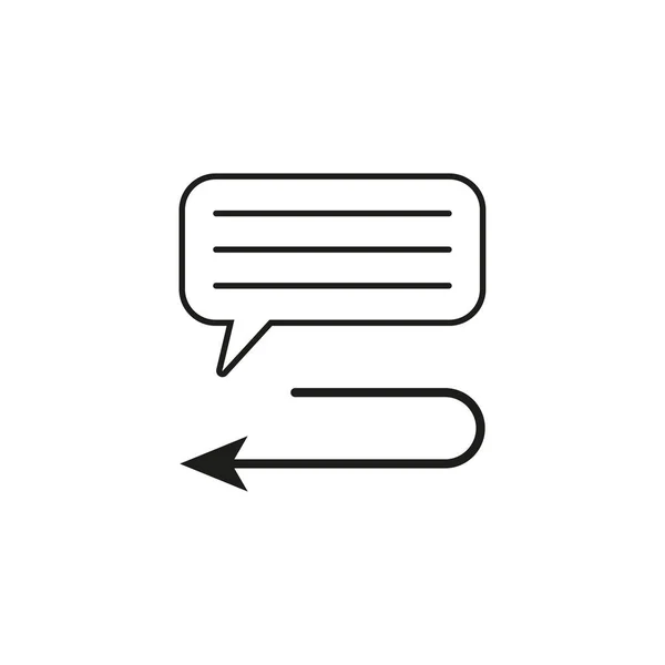 Message Réponse Icône Illustration Vectorielle Eps Image Stock — Image vectorielle