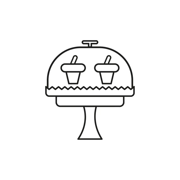 Cupcakes Cake Stand Icon Ilustración Vectorial Eps Imagen Stock — Vector de stock