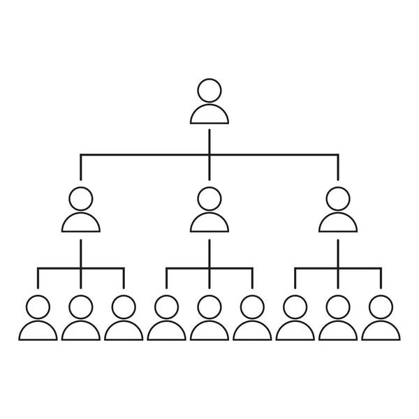 Ikona Hierarchie Podpis Organizační Tabulky Vektorová Ilustrace Eps Stock Obrázek — Stockový vektor