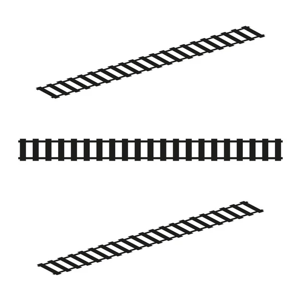Järnväg Järnvägsspår Tunnelbana Tunnelbana Vektorillustration Eps Stockbild — Stock vektor