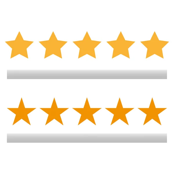评级的明星图标 五星级客户评级 矢量图解 Eps 库存形象 — 图库矢量图片