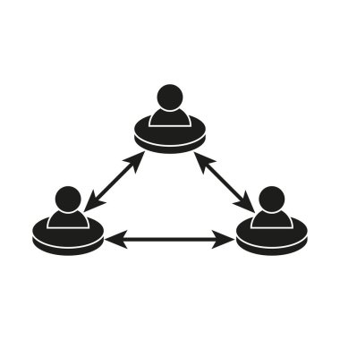 Güvenlik sosyal mesafe simgesi. Vektör çizimi. Stok görüntüsü. EPS 10.