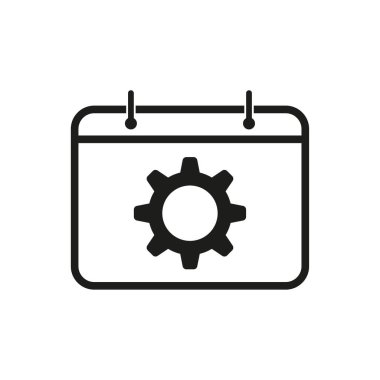 Planlama takvimi simgesi. Vektör çizimi. EPS 10. Stok resmi.