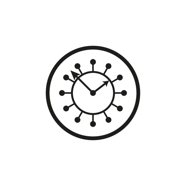 Zeitmanagement Ikone Uhr Symbol Vektorillustration Eps Archivbild — Stockvektor