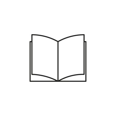Kitap satırı simgesi. Konsept simgesi okunuyor. Eğitim sembolü. Vektör çizimi. EPS 10. Stok resmi.