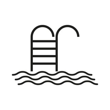 Havuz ikonu. Vektör çizimi. Eps 10. Resim yükle.