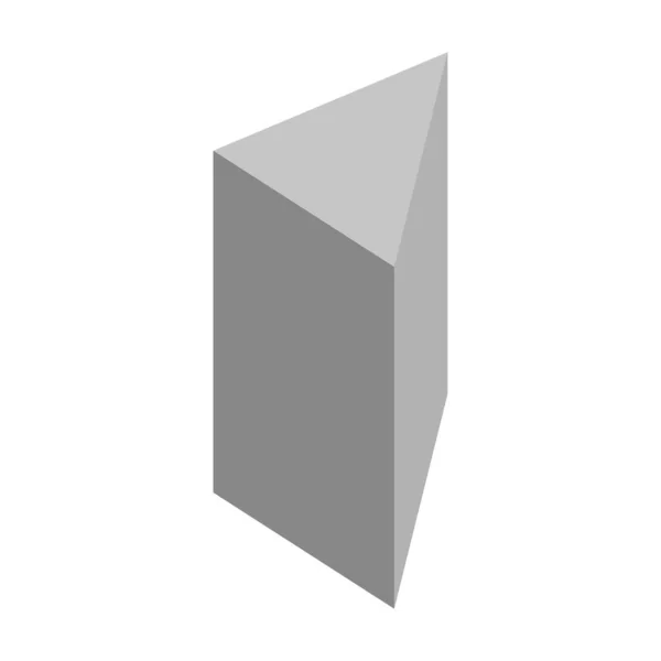Forma Isometrica Triangolare Bianca Del Prisma Illustrazione Vettoriale Eps Immagine — Vettoriale Stock