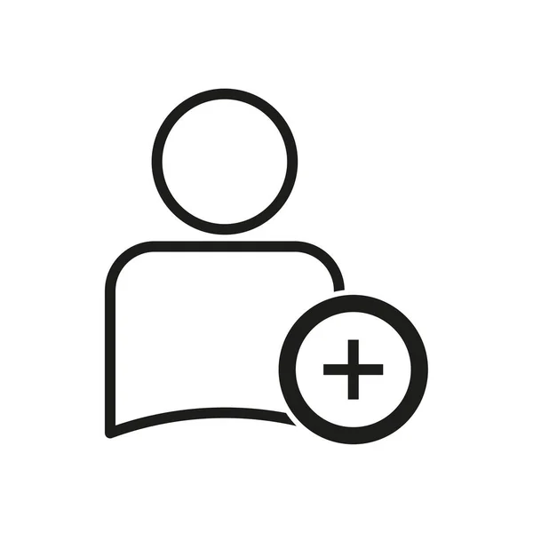 Profil Utilisateur Avec Icône Ligne Client Suivez Symbole Ajouter Nouvel — Image vectorielle