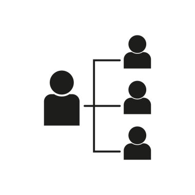 Şirket yapısı düz simge. Takım grafik simgesi. Vektör çizimi. Eps 10. Resim yükle.