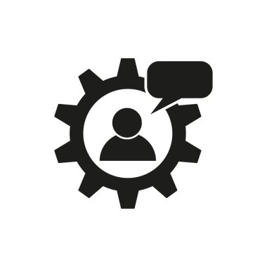 Yönetim danışmanlık ikonu. Vektör çizimi. Eps 10. Resim yükle.