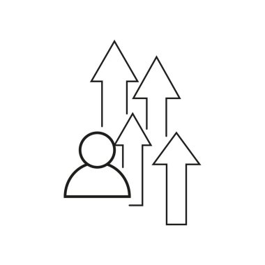 İnsan kendini geliştirme ikonu. Eps 10. Resim yükle.