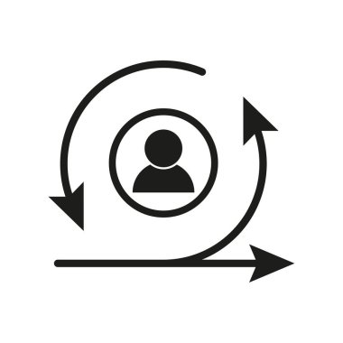 Çevik, yönetici simgesi. Pazarlama ikonu unsuru. Vektör çizimi. Eps 10. Resim yükle.