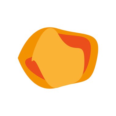 Turuncu sıvı damlası ikonu. Geometrik şekiller. Sancaklar için geometrik nokta. Soyut bir nokta. Vektör çizimi. Eps 10. Resim yükle.