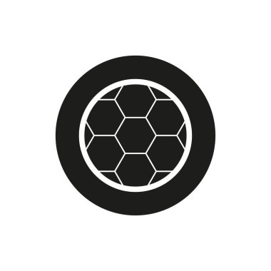 Futbol topu ikonu. Vektör çizimi. Eps 10. Resim yükle.