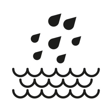 Su koruma ikonu. Vektör çizimi. Eps 10. Resim yükle.