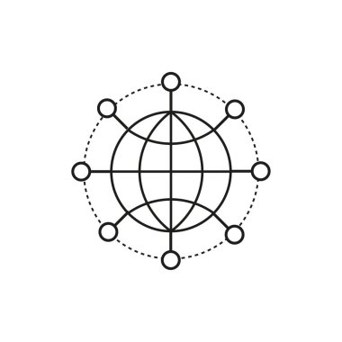 Şeylerin İnternet simgesi. Vektör çizimi. Eps 10. Resim yükle.