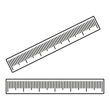 Cetvel simgesi. Vektör çizimi. Eps 10. Resim yükle.