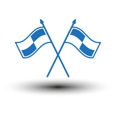 Yarış bayrağı ikonu. Vektör çizimi. Eps 10. Resim yükle.