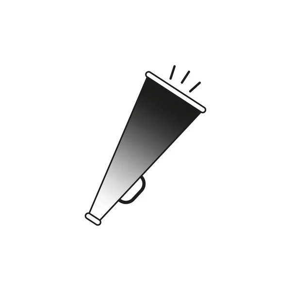 Bullhorn Vlakke Lijn Afbeelding Van Een Megafoon Vector Illustratie Eps — Stockvector