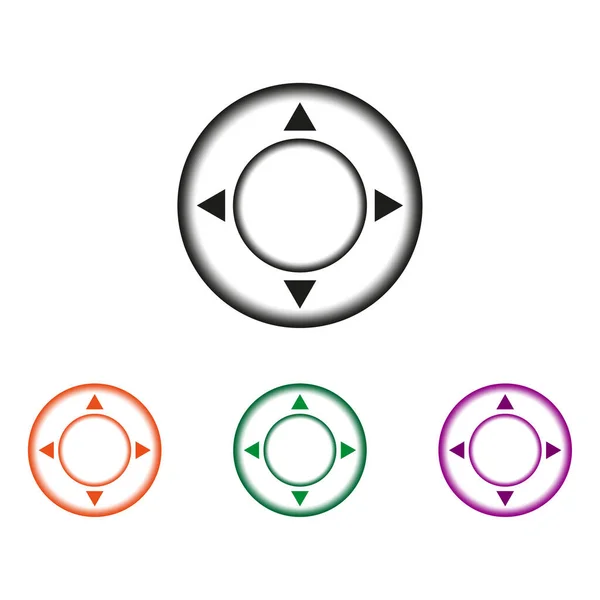 Icone Con Joystick Multicolori Elementi Console Gioco Illustrazione Vettoriale Eps — Vettoriale Stock