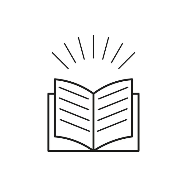 Szentírás Ikonja Nyílt Könyv Sugarak Ikon Vektor Illusztráció Eps Készletkép — Stock Vector