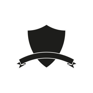 Kalkan pankart simgesi. Vektör çizimi. EPS 10. Resim yükle.