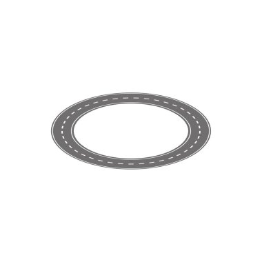 Dairesel yol simgesi. Vektör çizimi. EPS 10. Resim yükle.