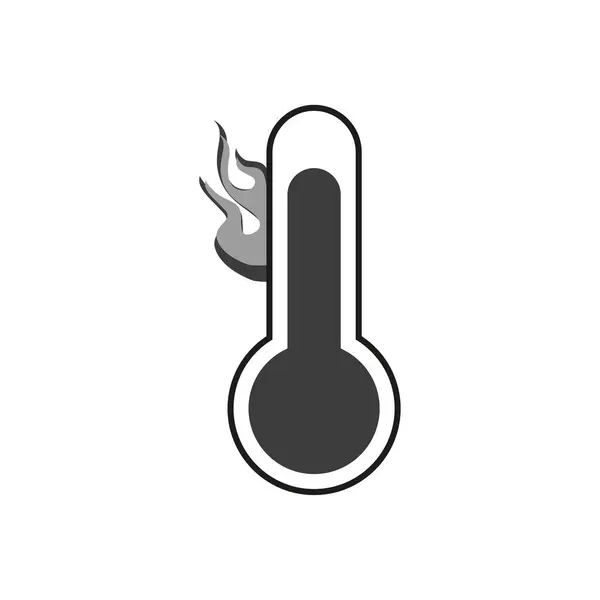 Hitze Symbol Thermometer Mit Heißem Temperatursymbol Vektorillustration Eps Archivbild — Stockvektor