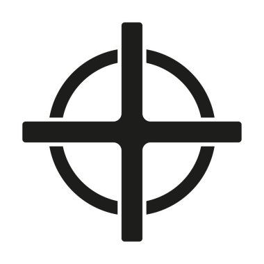 Crosshair ikonu. Vektör çizimi. EPS 10. Resim yükle.